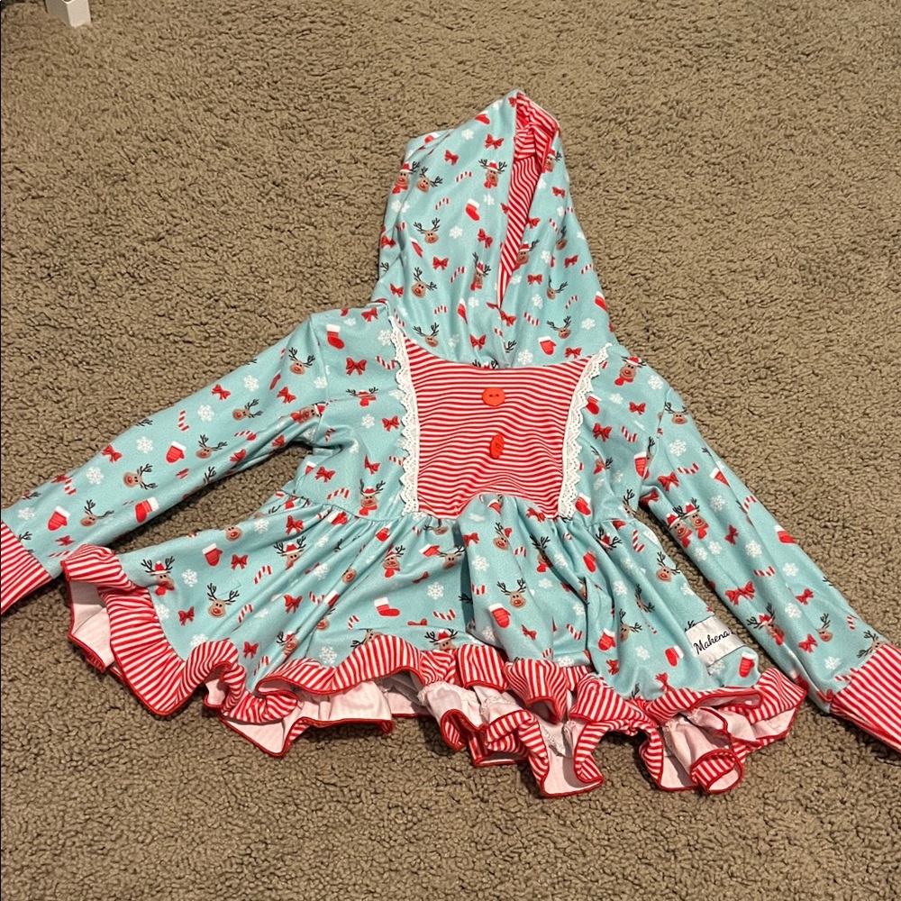 Makena Lane Festive Hooded Dress